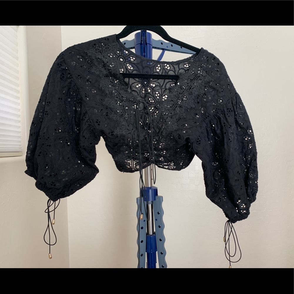 Cute black crop top